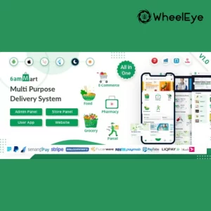 6amMart Multivendor Food, Grocery, eCommerce, Parcel, Pharmacy delivery app with Admin & Website