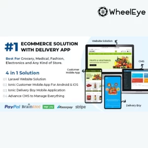 Ecommerce Solution with Delivery App For Grocery, Food, Pharmacy, Any Store / Laravel + Android Apps